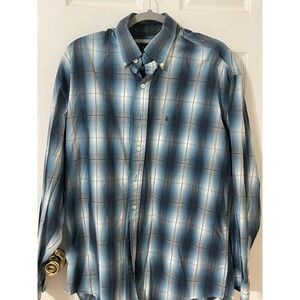 Stetson Cotton Shirt - XL - blue & white